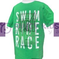 Fancy Kids Erkek Çocuk T-Shirt Triathlon Baskılı Yeşil