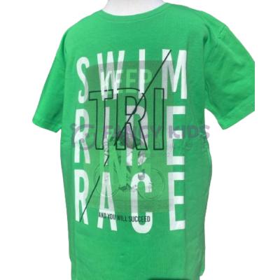 Fancy Kids Erkek Çocuk T-Shirt Triathlon Baskılı Yeşil
