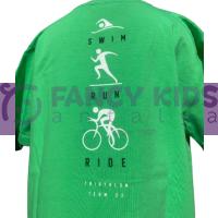 Fancy Kids Erkek Çocuk T-Shirt Triathlon Baskılı Yeşil