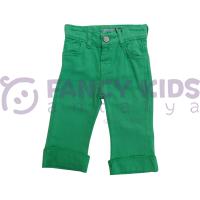 FancyKids Kız Çocuk Pantolon Kot Kumaş Yeşil