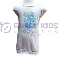 Firuze Baskılı Kız Atlet T-Shirt – Pamuklu, Esnek, Lastikli Bel Tasarım
