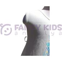 Firuze Baskılı Kız Atlet T-Shirt – Pamuklu, Esnek, Lastikli Bel Tasarım
