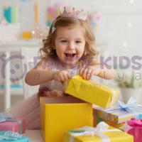 Kız Çocuk Abiye Simli Çiçekli Kemerli Pudra Renk