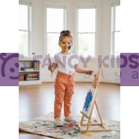 Kız Çocuk Açık Turuncu Kargo Cepli Pantolon