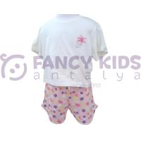 Kız Çocuk Baskılı T-Shirt Desenli Şortlu İkili Takım 