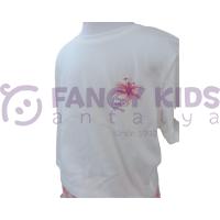 Kız Çocuk Baskılı T-Shirt Desenli Şortlu İkili Takım 