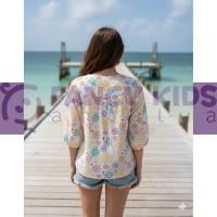 Kız Çocuk Çok Renkli Baskılı Bluz