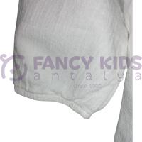 Kız Çocuk Dantelli Yaka Uzun Kollu Pamuklu Bluz – Orijinal Desenli