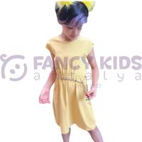 Kız Çocuk Elbise Jile Hardal Sarı 