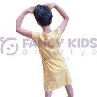 Kız Çocuk Elbise Jile Hardal Sarı 