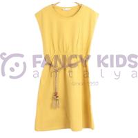 Kız Çocuk Elbise Jile Hardal Sarı 