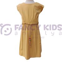 Kız Çocuk Elbise Jile Hardal Sarı 