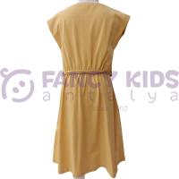 Kız Çocuk Elbise Jile Hardal Sarı 