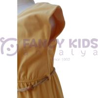 Kız Çocuk Elbise Jile Hardal Sarı 