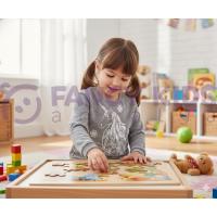 Kız Çocuk Gri Unicorn Baskılı Pullu Nakış İşlemeli Sweatshirt