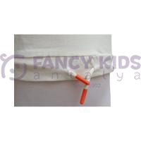 Kız Çocuk Grow Baskılı Ekru Turuncu Crop Atlet T-Shirt – Pamuklu Yumuşak Kumaş