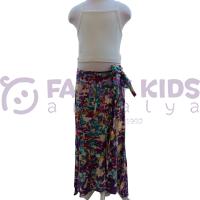 Kız Çocuk İkili Takım – Askılı Crop T-Shirt & Uzun Etek