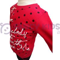 Kız Çocuk İkili Takım – Baskılı Kırmızı Siyah Sweatshirt ve Esnek Tayt | %100 Pamuk Şardonlu Kumaş