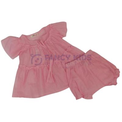 Kız Çocuk İkili Takım – Pötikareli Pembe Bebe Model %100 Pamuk