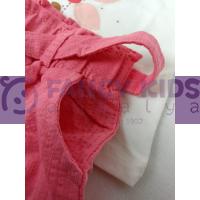 Kız Çocuk İkili Takım Ekru - Pembe 