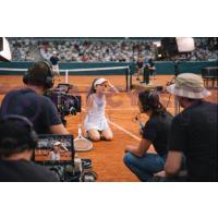 Kız Çocuk İkili Takım Tenis Kıyafeti Seti Beyaz-Mavi