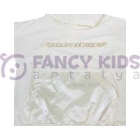Kız Çocuk İkili Takım Vizon Kapüşonlu Sweat - Shirt Parlak Şort