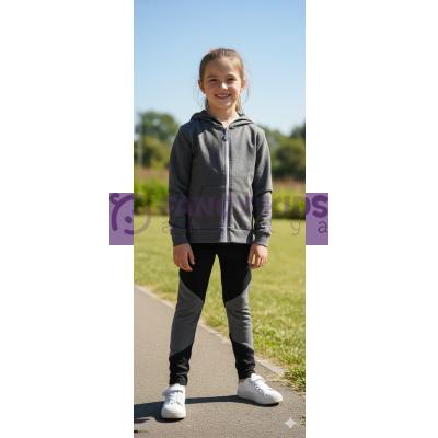 Kız Çocuk Kapüşonlu Sweat – Tayt Şık İkili Takım | Rahat ve Kaliteli Çocuk Kombini