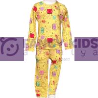 1-8 Yaş Kız Çocuk Kedi Desenli Pijama Takımı 