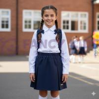 Kız Çocuk Lacivert Okul Eteği