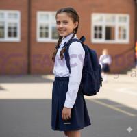 Kız Çocuk Lacivert Okul Eteği