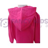 Kız Çocuk Simli Baskılı Fuşya Kapüşonlu Sweatshirt ve Siyah Tayt İkili Takım