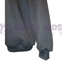 Kız Çocuk Siyah Kapüşonlu Fermuarlı Baskısız Sweatshirt
