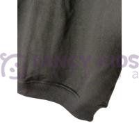 Kız Çocuk Siyah Kapüşonlu Fermuarlı Baskısız Sweatshirt