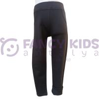 Kız Çocuk Siyah Pamuklu Esnek Tayt – Rahat ve Şık Günlük Kullanım