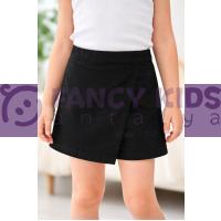 Kız Çocuk Siyah Şort Etek %100 Pamuk Gabardin | Şık ve Rahat Standart Kalıp
