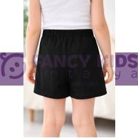 Kız Çocuk Siyah Şort Etek %100 Pamuk Gabardin | Şık ve Rahat Standart Kalıp