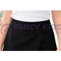 Kız Çocuk Siyah Şort Etek %100 Pamuk Gabardin | Şık ve Rahat Standart Kalıp