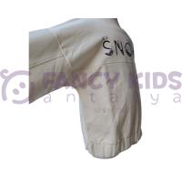 Kız Çocuk Snow Dijital Baskılı Ekru Sweatshirt – Pamuklu Rahat Kumaş