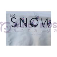 Kız Çocuk Snow Dijital Baskılı Ekru Sweatshirt – Pamuklu Rahat Kumaş