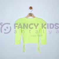 4-13 Yaş Kız Çocuk SweatShirt Kaşkorse Neon Sarı