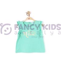 8-14 Yaş Kız Çocuk T-Shirt Modern Muse Baskılı Yeşil