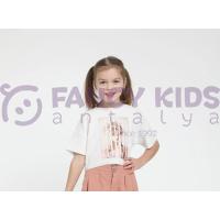 6-14 Yaş Kız Çocuk T-Shirt Dijital Baskılı Beyaz