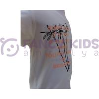 Kız Çocuk T-Shirt Bien Dijital Baskılı Ekru