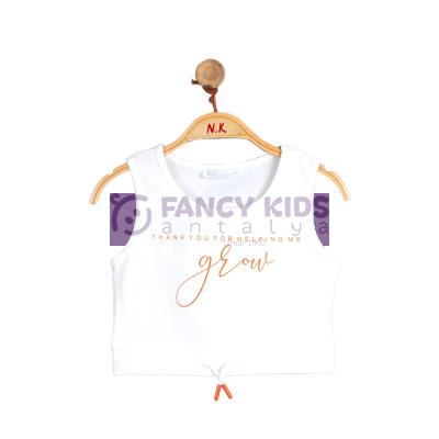 8-14 Yaş Kız Çocuk Grow T-Shirt Ekru-Turuncu
