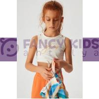 8-14 Yaş Kız Çocuk Grow T-Shirt Ekru-Turuncu