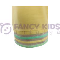 Kız Çocuk T-Shirt Ring Body İnce Baskılı Bel Kısmı  ve Kol Ağzı Şeffaf Tül Ayrıntılı
