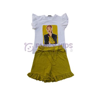 Kız Çocuk T-Shirt Şort İkili Takım Penye