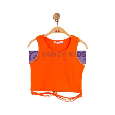 Kız Çocuk Crop T-Shirt Turuncu 