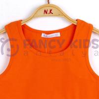 Kız Çocuk Crop T-Shirt Turuncu 