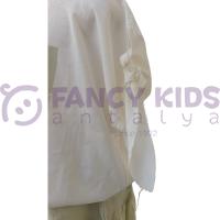 Kız Çocuk Yeşil Çiçek Desenli Askılı Bluz Şort İkili Takım